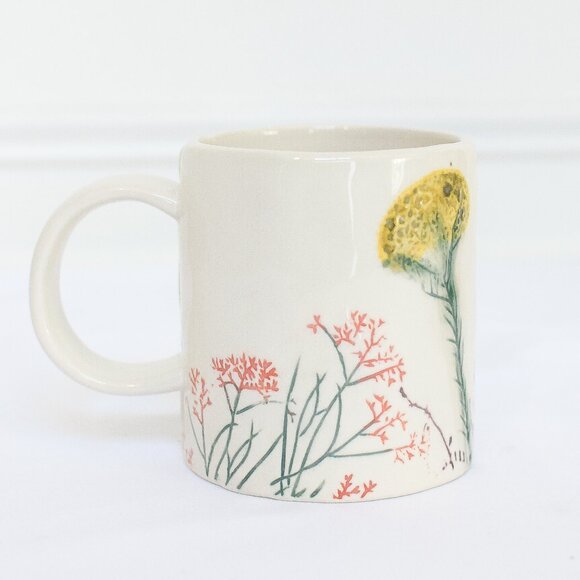 NWT Anthropologie Home I Dagny Monogram Floral Mug Botanical Boho Gift - Picture 5 of 7